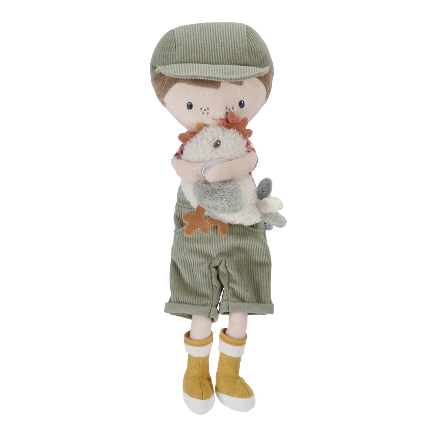 Boneco Jim 35Cm | Agricultor com Galinha