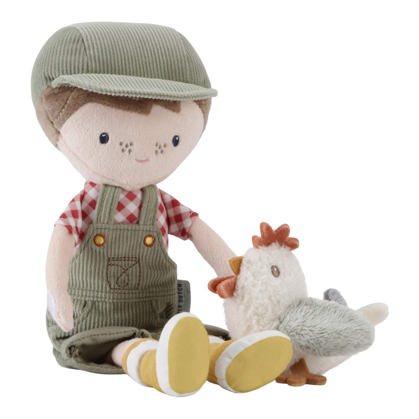 Boneco Jim 35Cm | Agricultor com Galinha