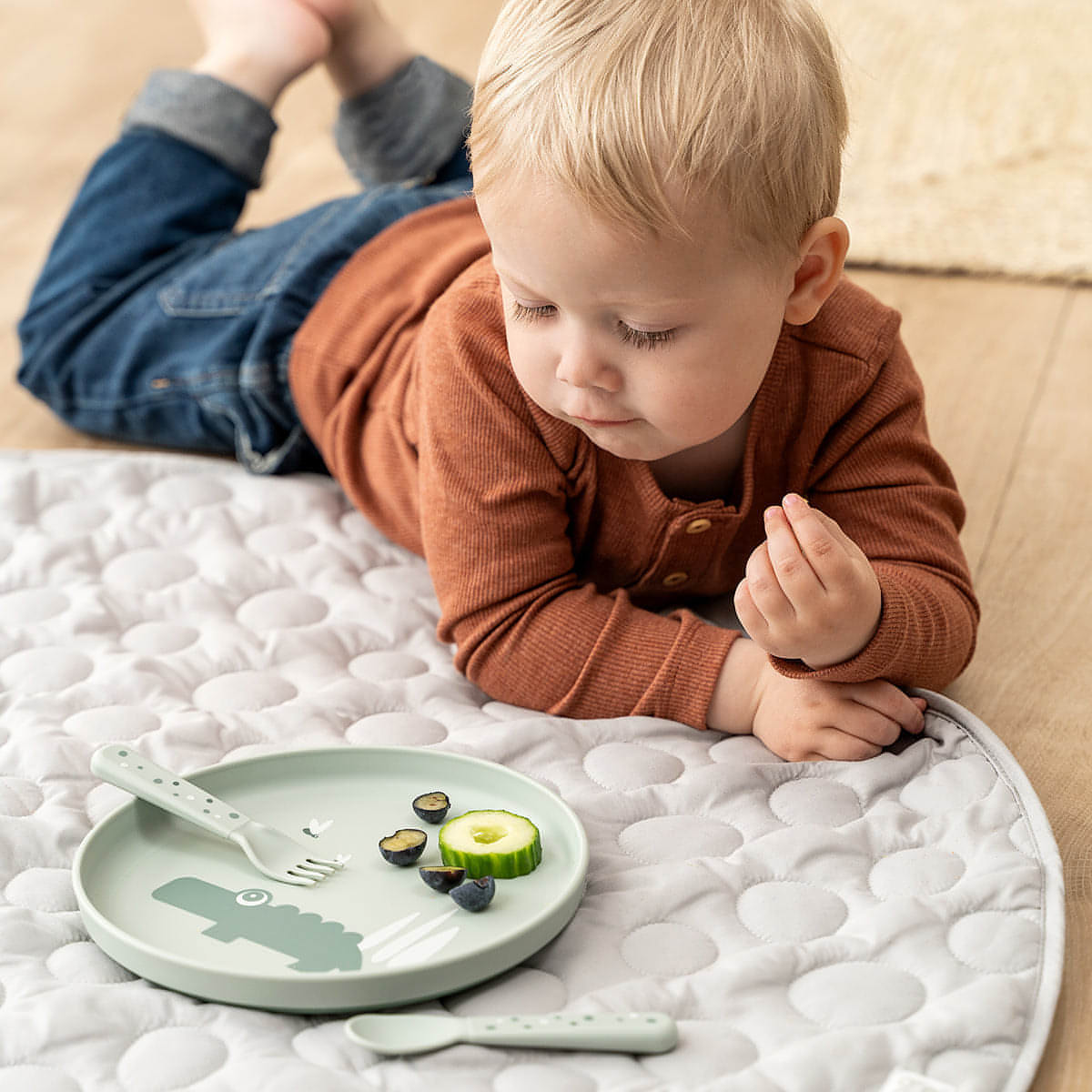 Green Crocodile Plate