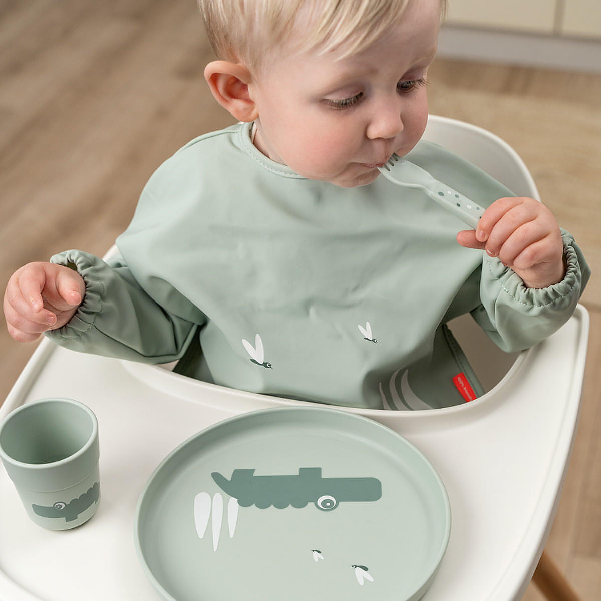 Green Crocodile Plate