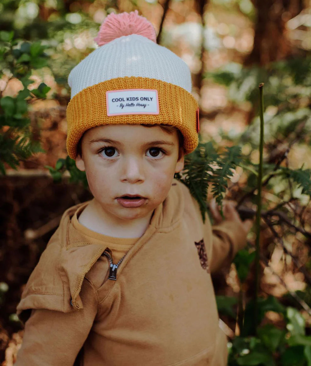 Gorro Color Block Camel