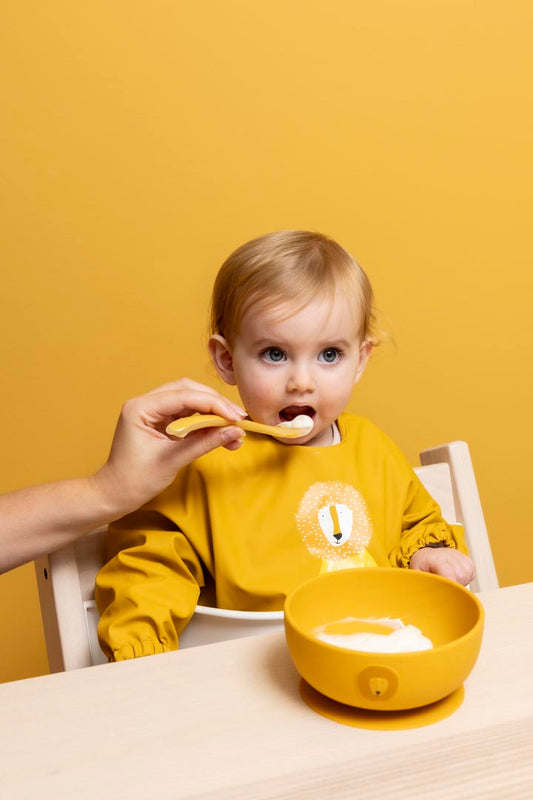 Colheres de aprendizagem Mr. Lion Trixie Baby para bebé | trixie-colheres-silicone-leao-lollakids