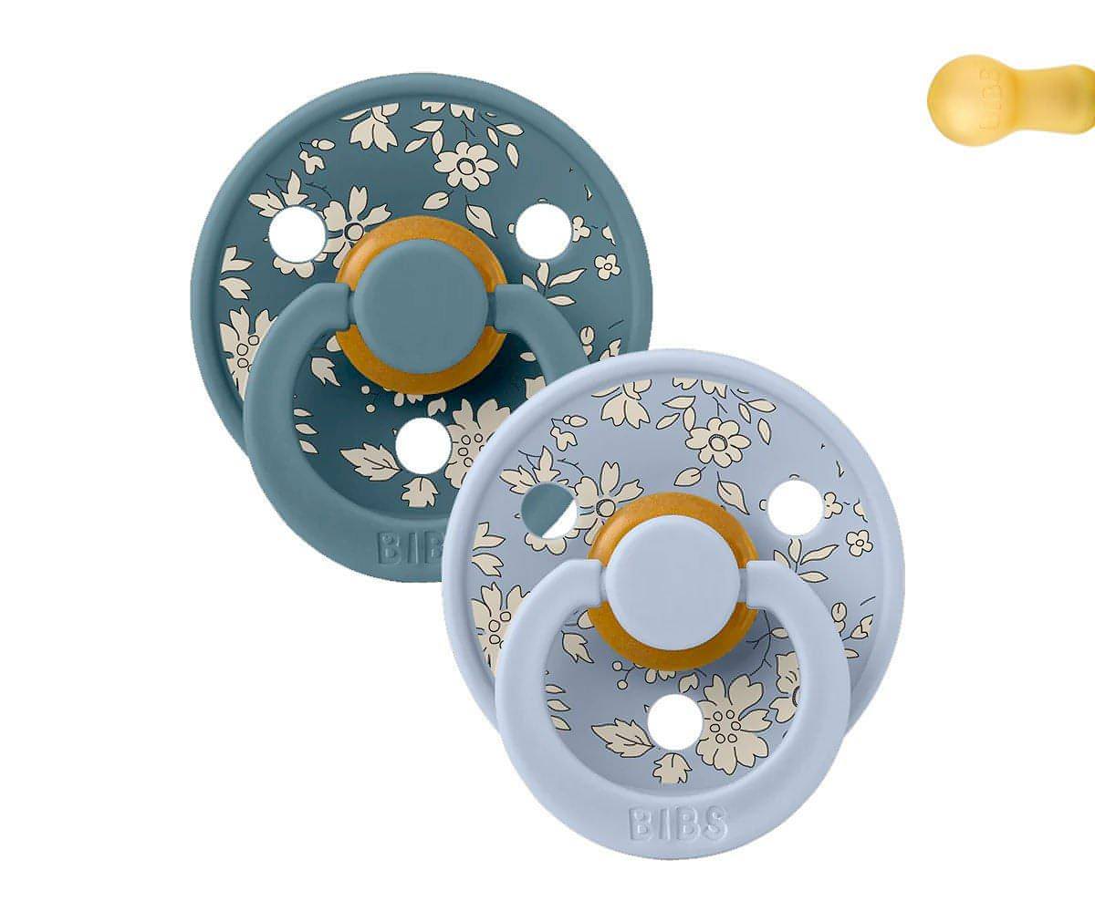 2 Chupetas Liberty Dusty Blue Mix
