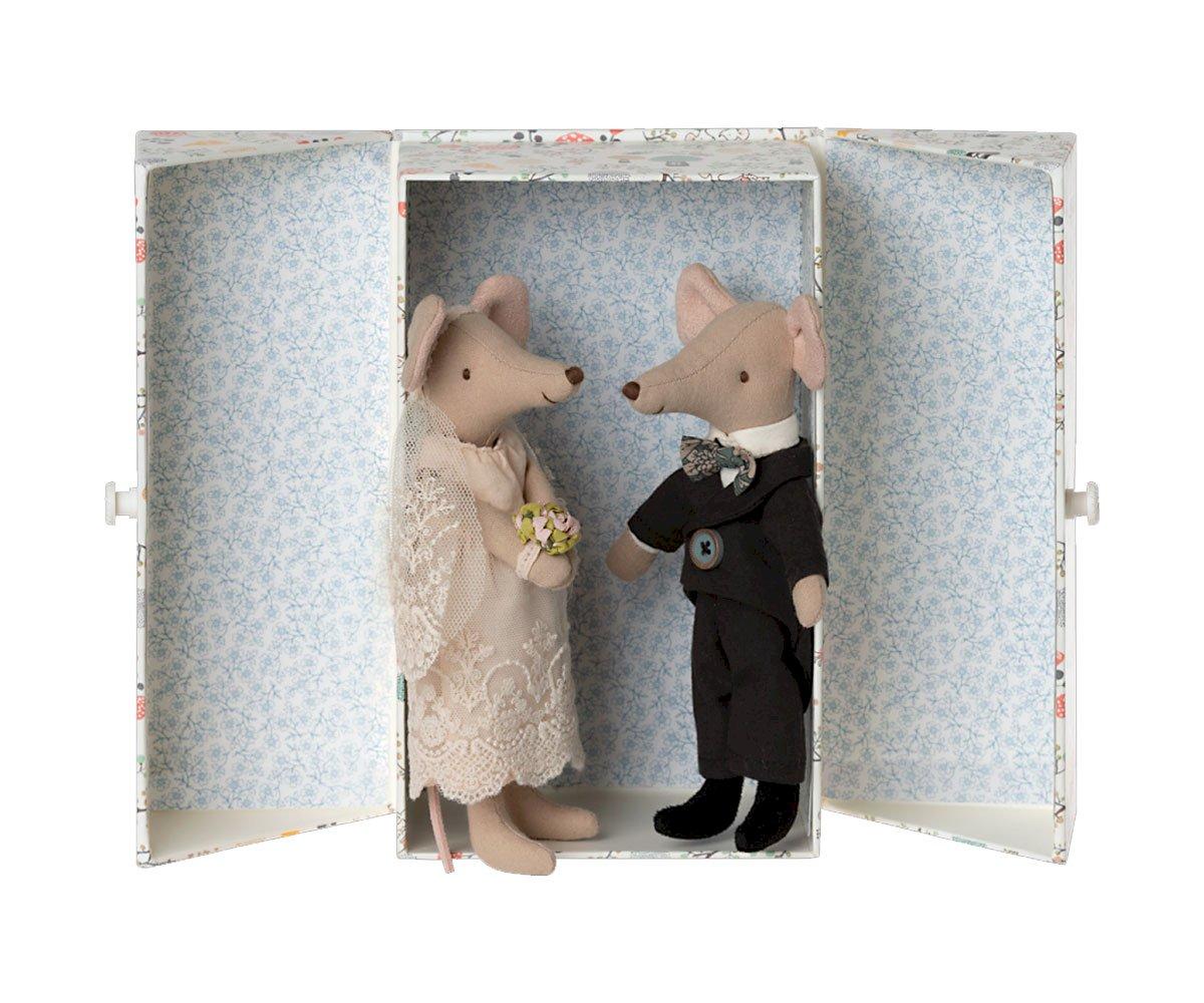 Casal de Ratinhos Noivo em Caixa