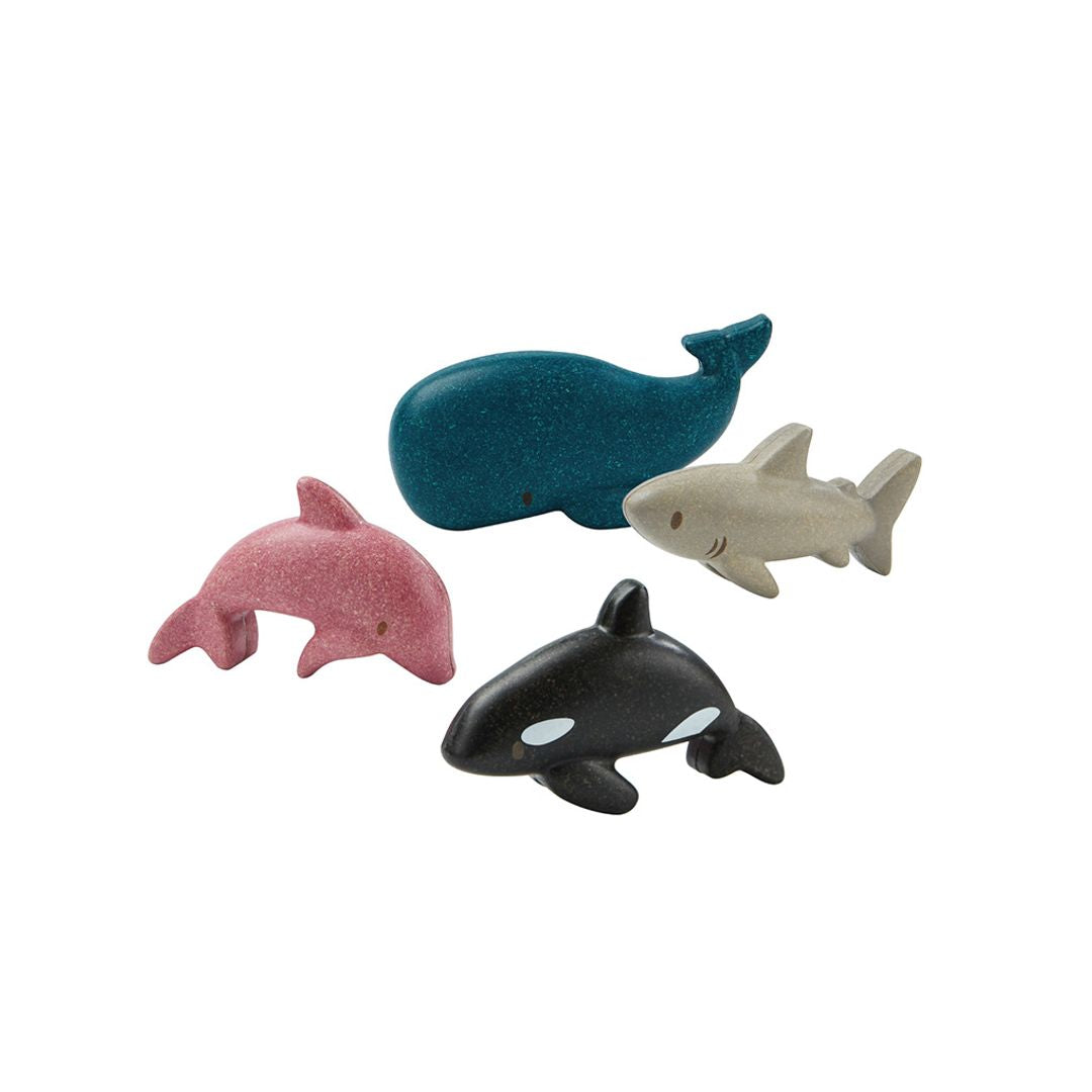 Conjunto Animais Marinhos PlanToys com embalagem sustentável | plantoys-animais-marinhos-lollakids