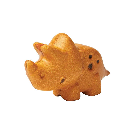 Tricerátops de madeira PlanToys | animais-madeira-plantoys-brinquedo-educativo-lollakids