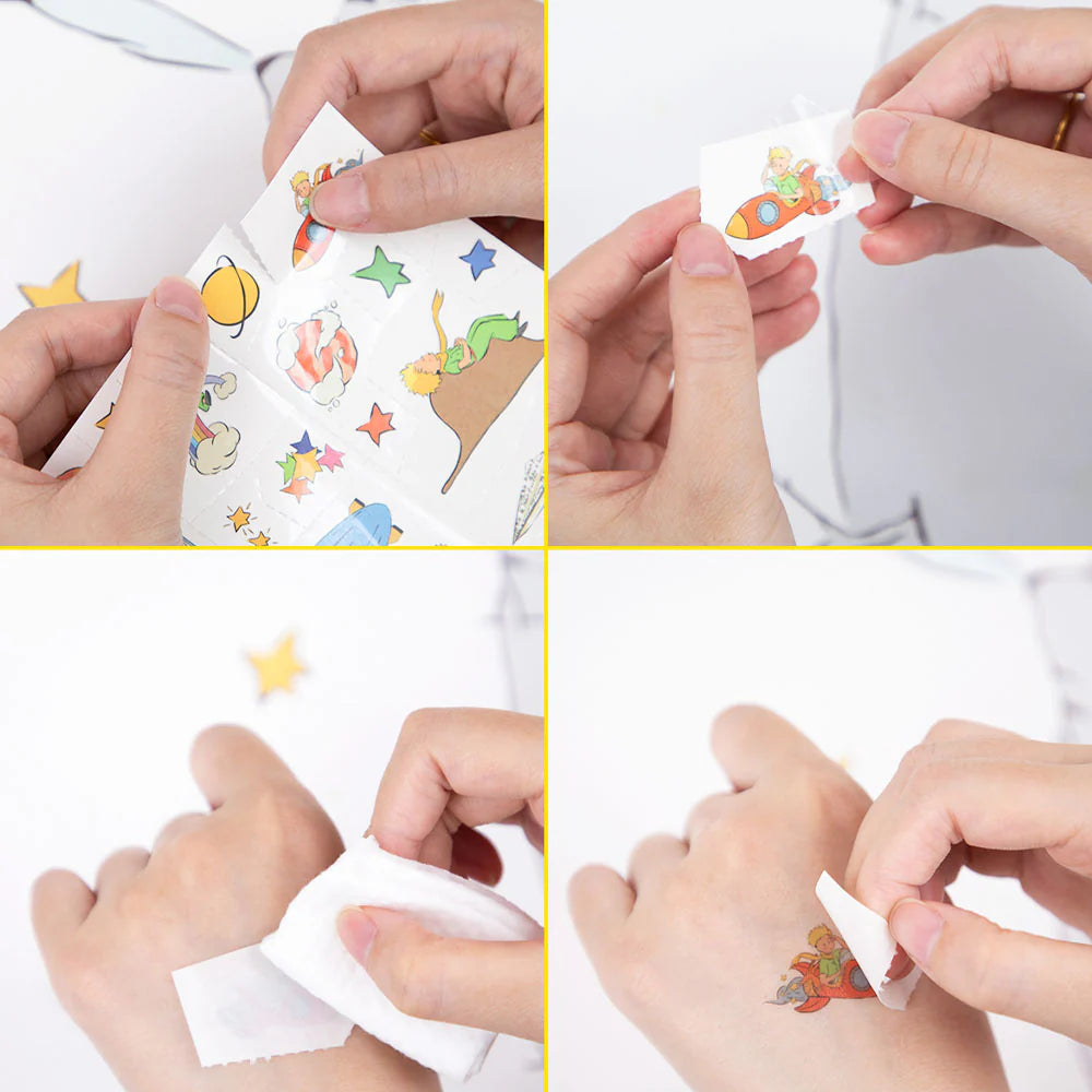 Pormenor dos Stickers e Tatuagens Faciais O Principezinho Avenir | avenir-stickers-tatuagens-faciais-principezinho-lollakids