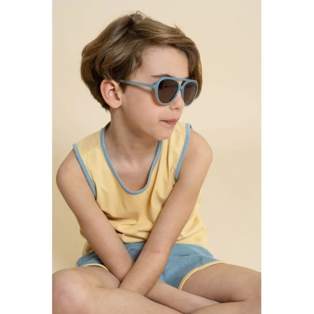Sky Blue Polarized Aviator Sunglasses (3-6 Years)