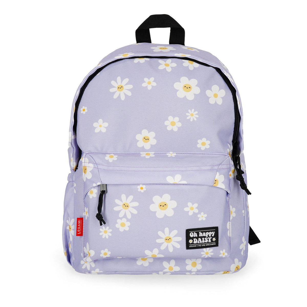 Mochila Daisy Lilás Legami My Backpack de frente | legami-mochila-daisy-lilas-lollakids
