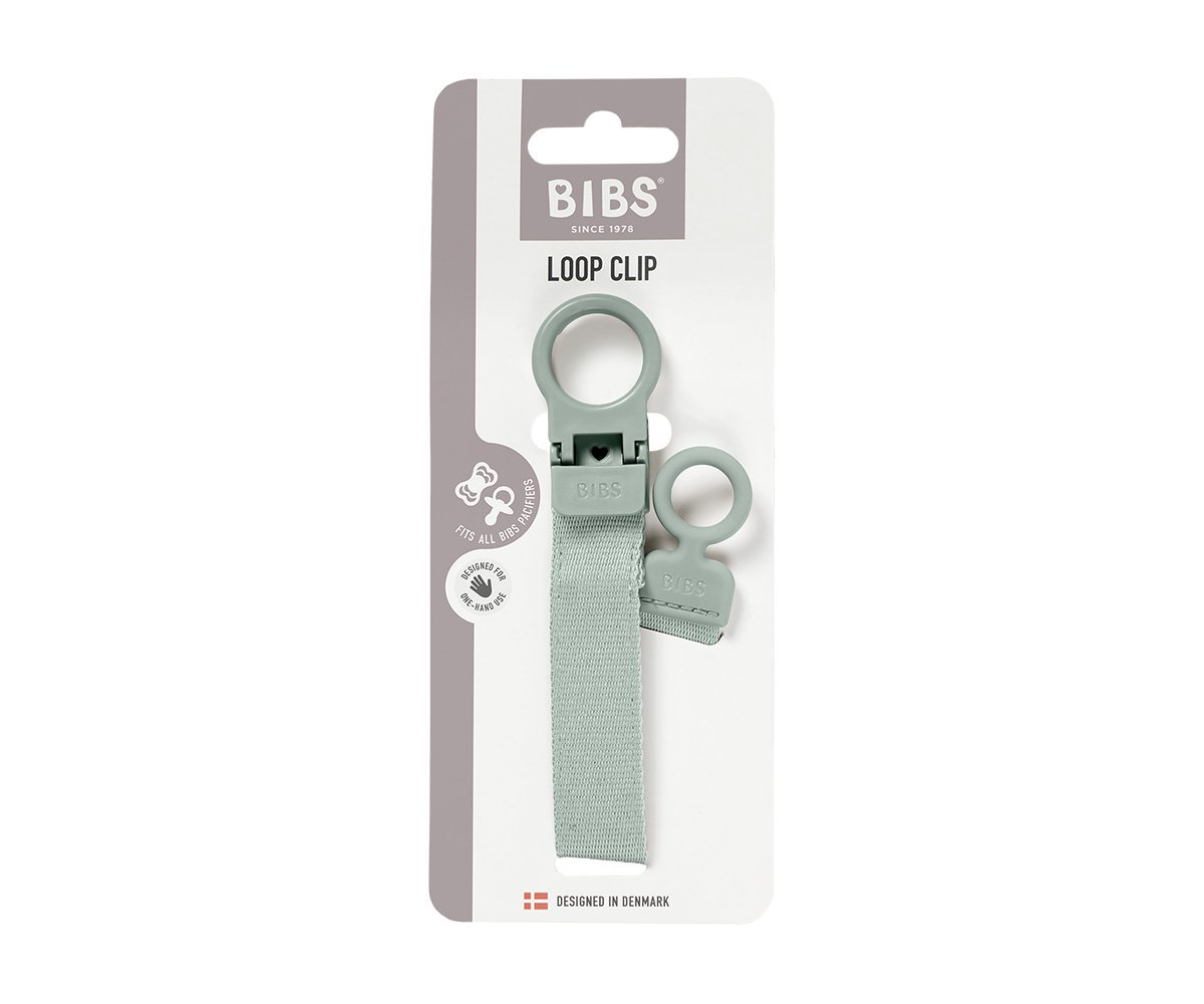 Porta-chupetas BIBS Loop Clip Sage