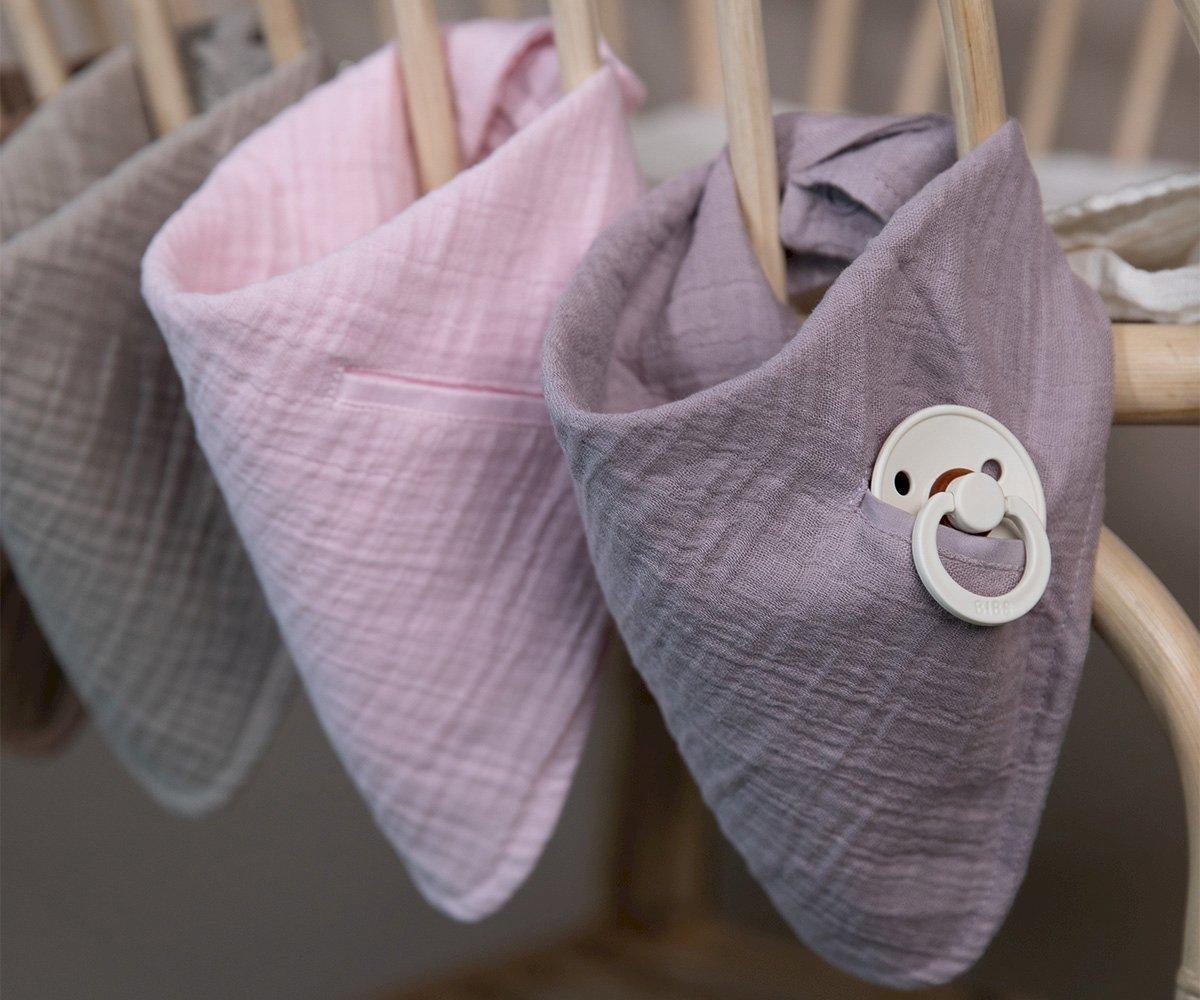Babete Bandana Dusky Lilac da Bibs