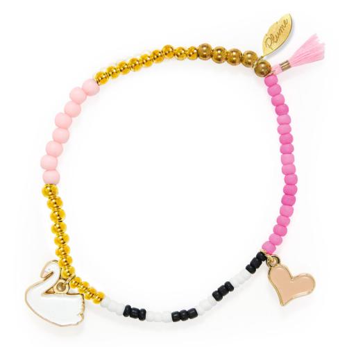 Pulseira Swann Djeco Life Style – Infantil com Cisne e Coração