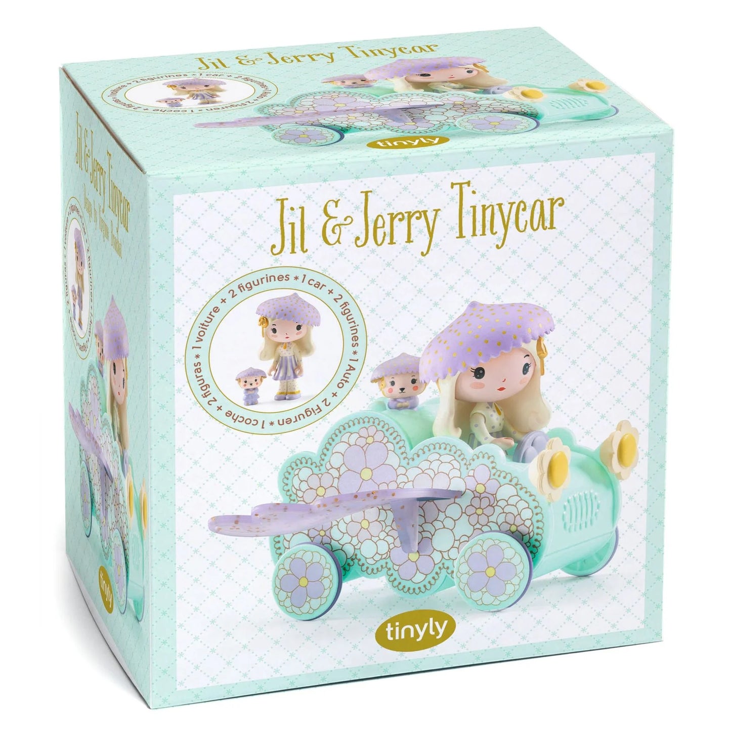 jeco Tinyly Jil & Jerry Tinycar – Carro-Nuvem com Asas (4–9 anos)