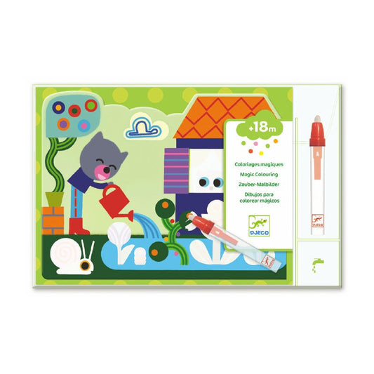 Escondido no Jardim Pintura c/ Lápis de Água da Djeco