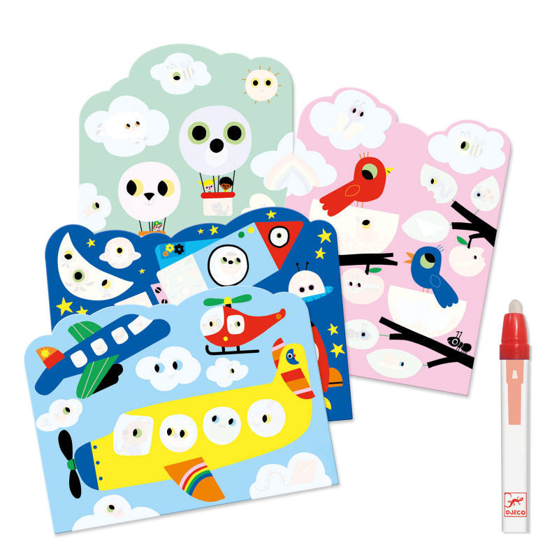 Escondido no Céu Pintura c/ Lápis de Água da Djeco