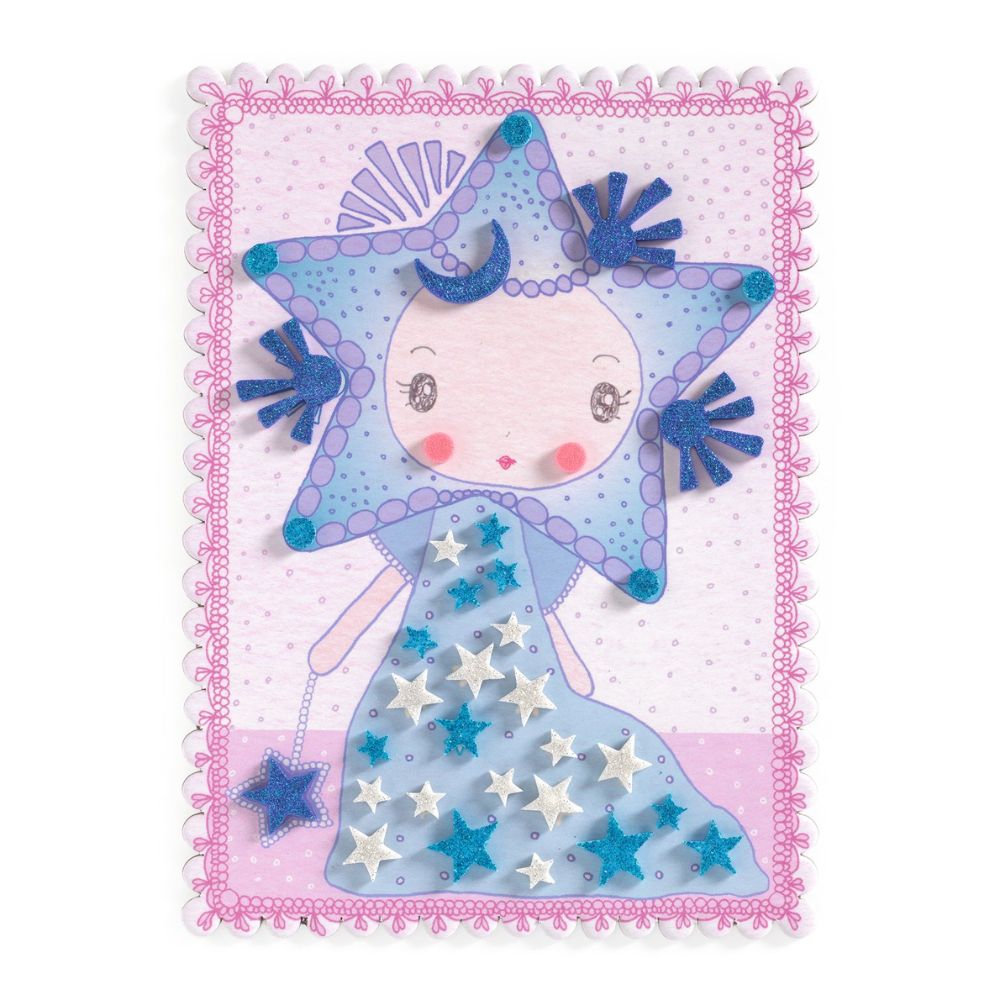 Autocolantes de mosaico e pedraria do kit Djeco Tinyly Margo & Co | djeco-mosaicos-tinyly-lollakids