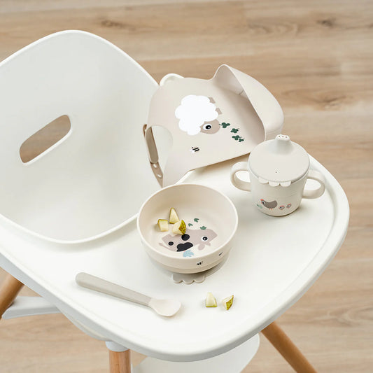 Kit Refeição Tiny Farm Sand com Ventosa – Done by Deer