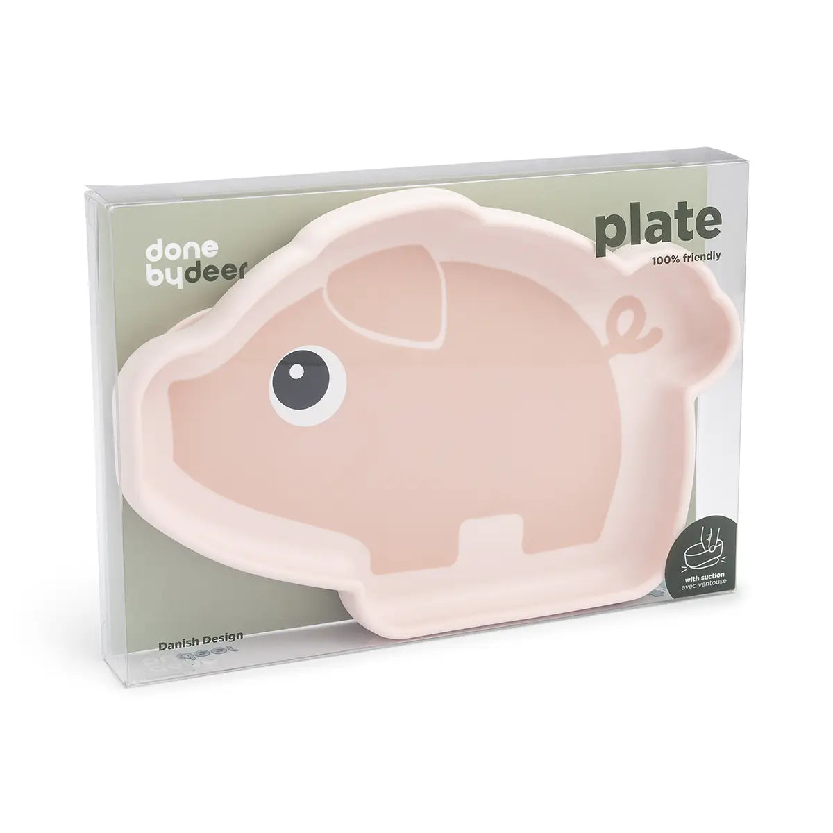 Prato Silicone com Ventosa Powder Pigee Tiny farm da Done By Deer