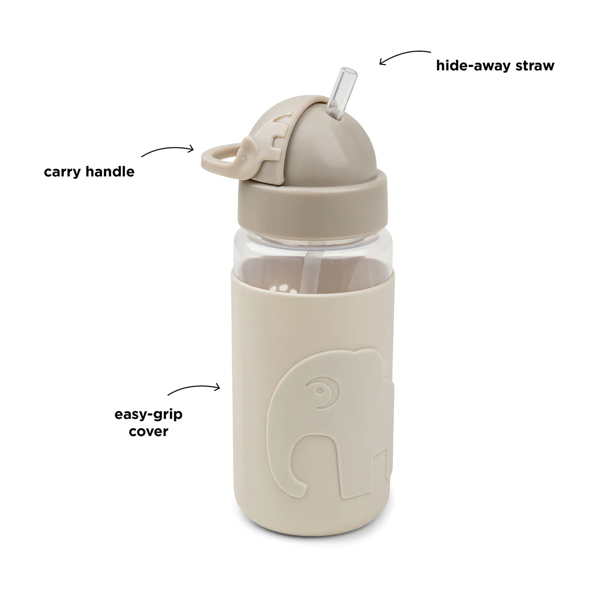 Garrafa com Palhinha e Cinta Protecção Elphee Sand