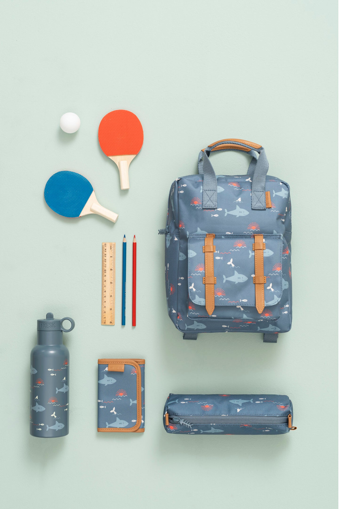 Mochila Fresk Tubarões sustentável em PET reciclado | Lolla Kids