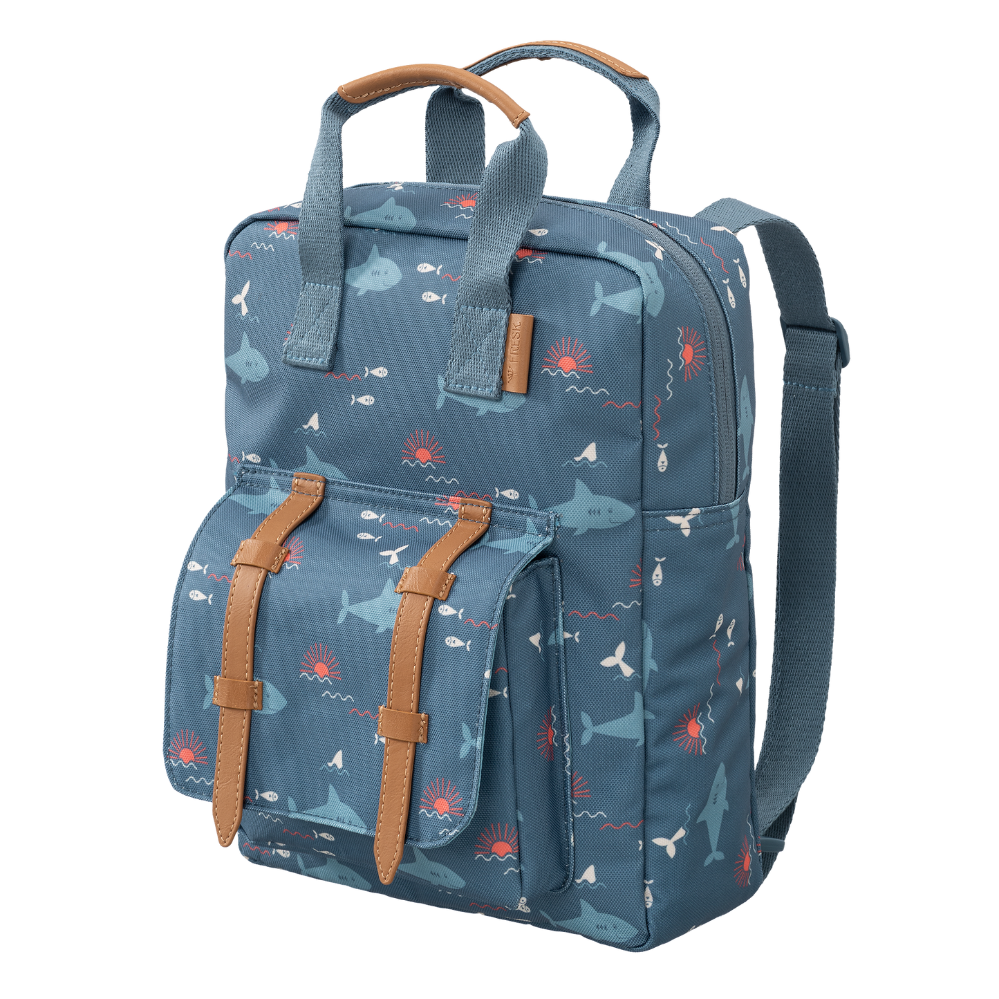Mochila Fresk Tubarões sustentável em PET reciclado | Lolla Kids