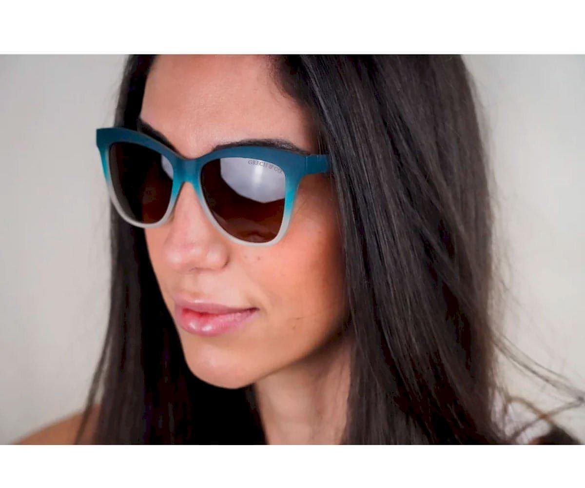 Óculos de Sol Adulto Desert Teal Ombre Polarizados Wayfarer
