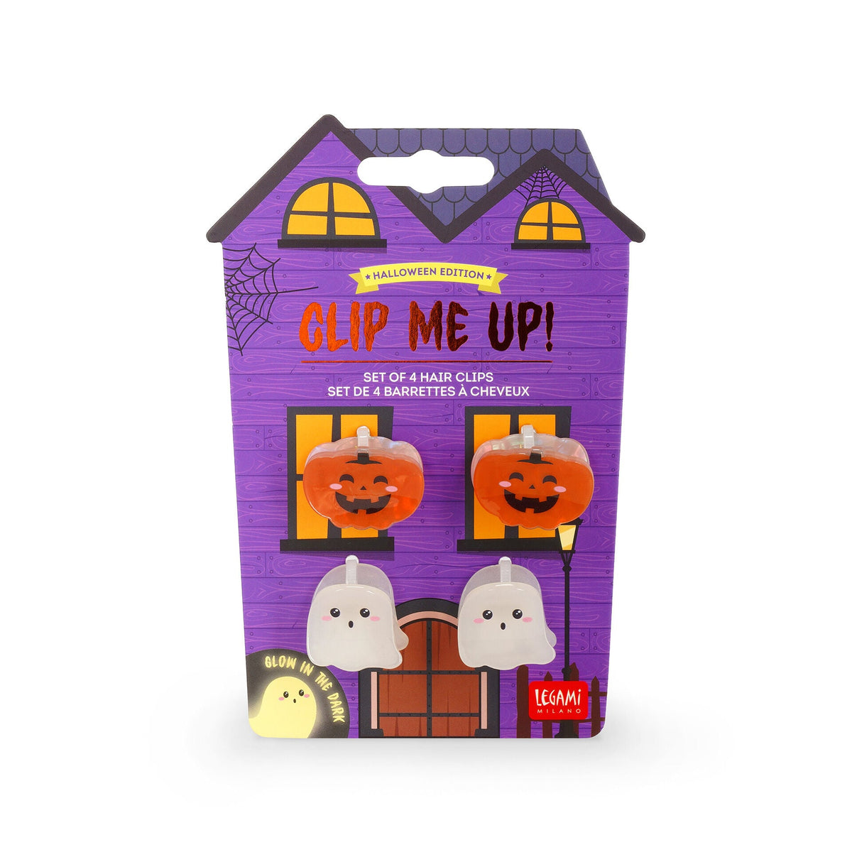 Molas de Cabelo Halloween Fantasma e Abóbora – Clip Me Up! | Legami