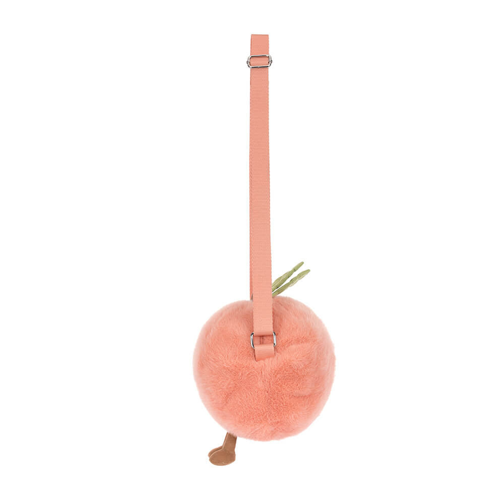 Mala de ombro Jellycat Amuseables Pêssego de costas | jellycat-mala-ombro-pessego-lollakids