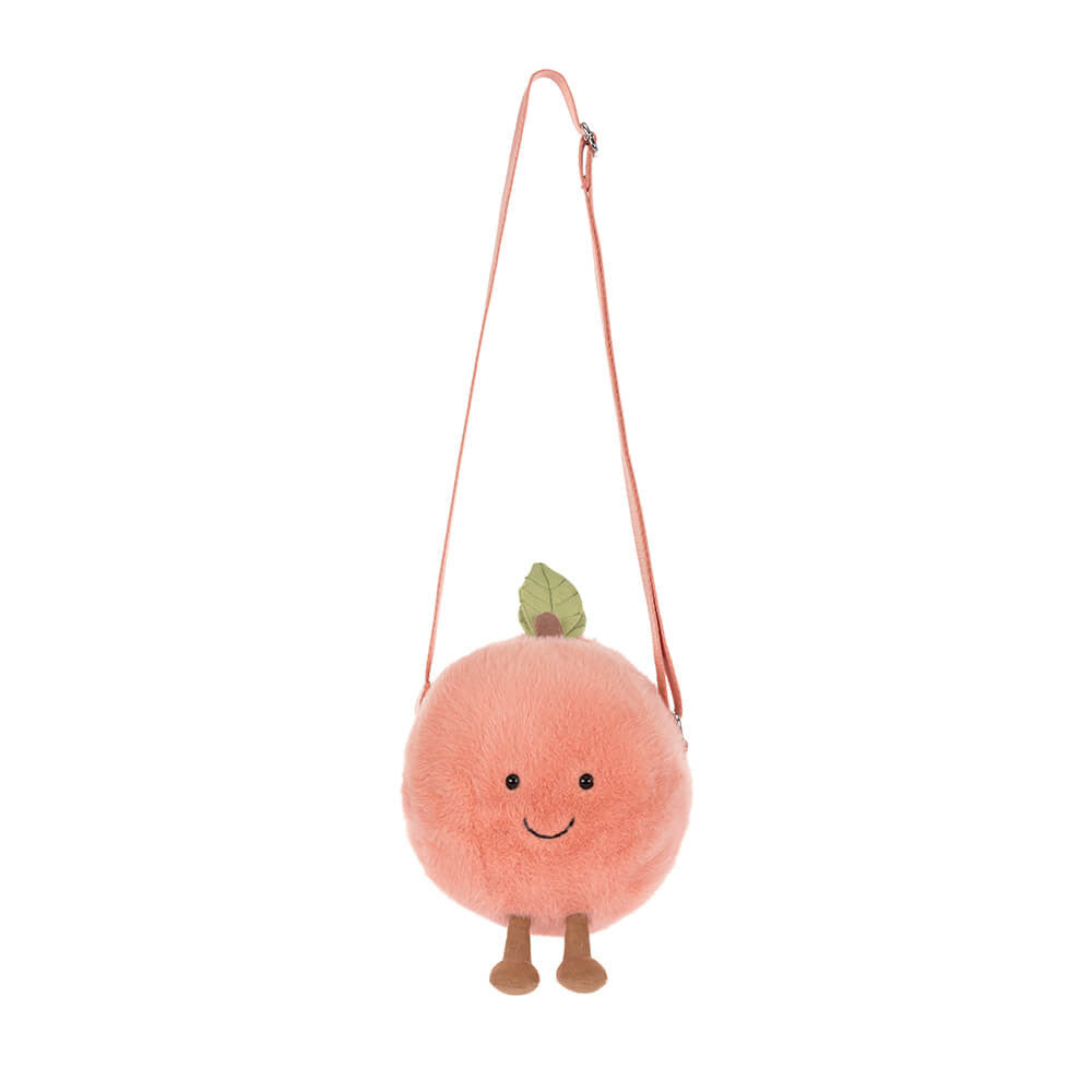 Mala de ombro Jellycat Amuseables Pêssego | jellycat-mala-ombro-pessego-lollakids