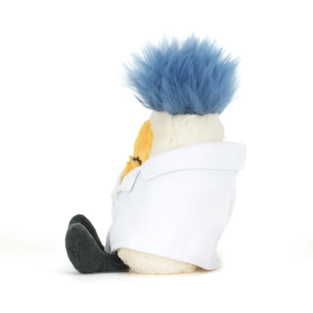 Pormenor do fato de cientista do peluche Jellycat Amuseables Ovo | jellycat-amuseables-ovo-cientista-lollakids