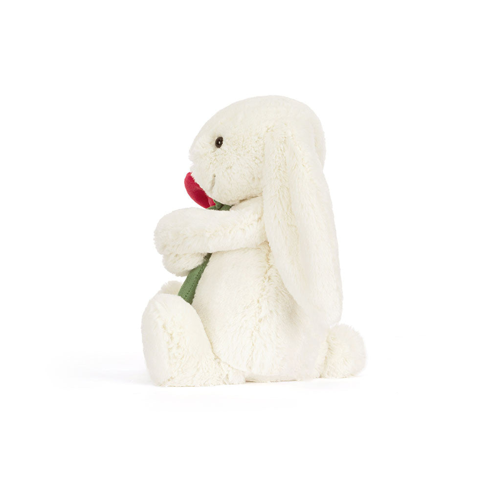 Peluche Jellycat Cream Bunny com Rosa, Cor Creme