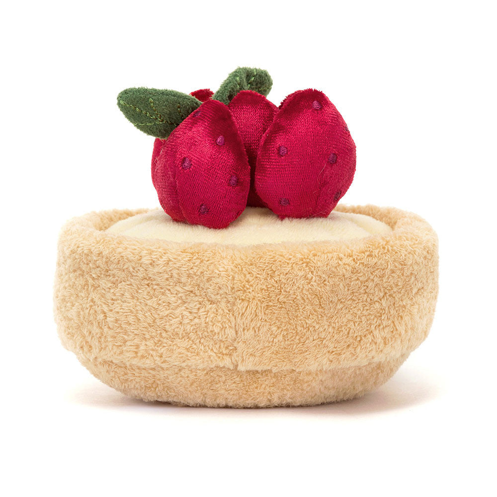 Peluche Tarte de Morango Fleurette Amuseables da Jellycat, detalhe | jellycat-peluche-tarte-morango-lollakids