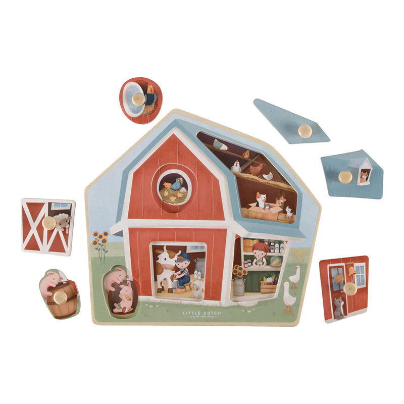 Wooden Barn Puzzle | Little farm