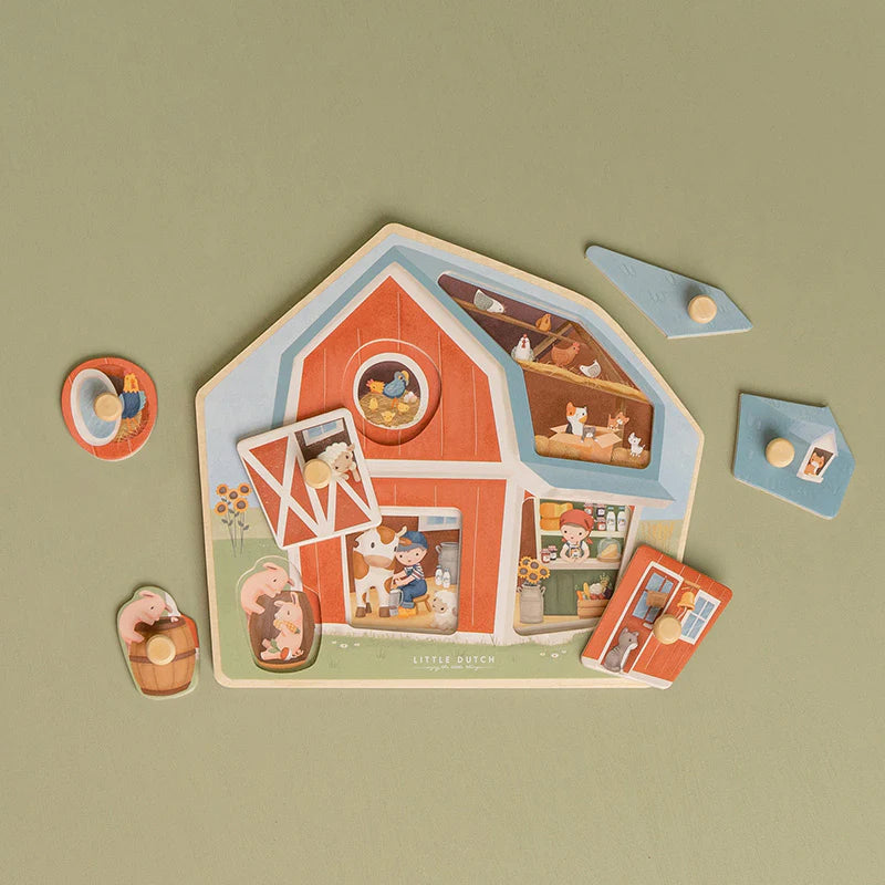 Wooden Barn Puzzle | Little farm