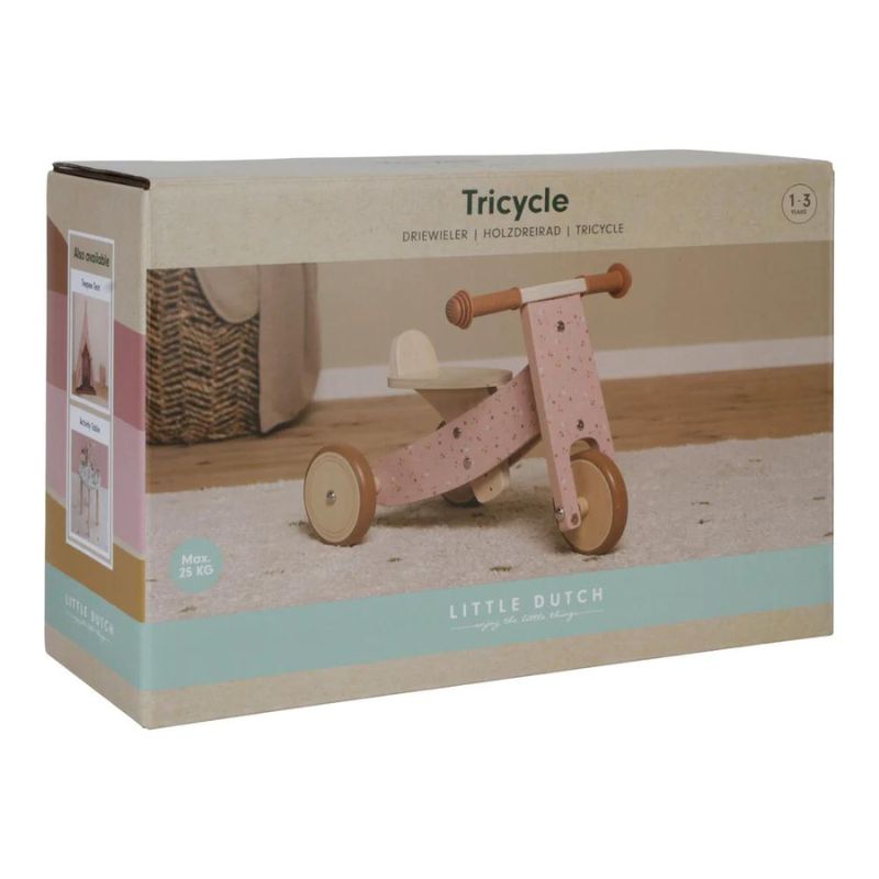 Triciclo em Madeira Pink