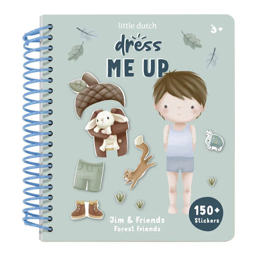 Livro Dress Me Up Jim & Friends Forest Friends da Little Dutch
