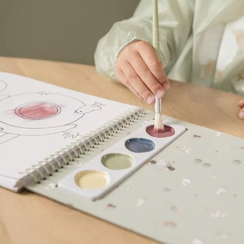 Livro de Pintar com Aguarela Little Farm da Little Dutch