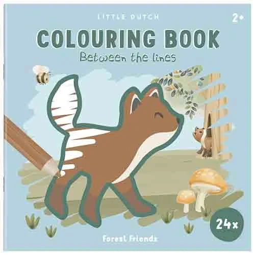 Livro Colorir Entre Linhas Forest Friends da Little Dutch