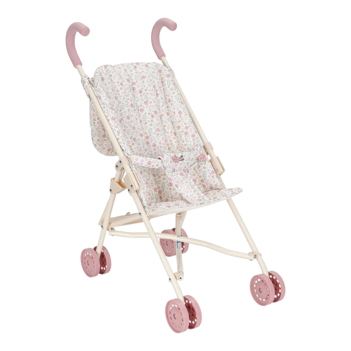 Carrinho de Passeio para Bonecas Soft Flowers Little Dutch de frente | little-dutch-carrinho-passeio-bonecas-soft-flowers-lollakids