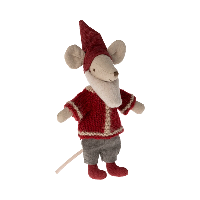 Pai Natal Ratinho da Maileg de lado | maileg-pai-natal-ratinho-lollakids