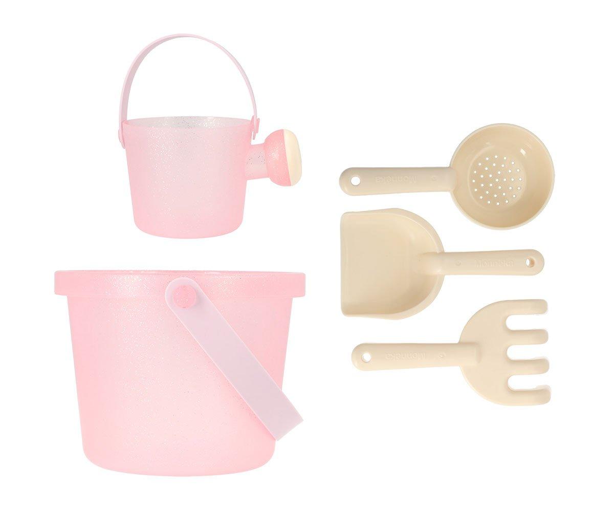 Set Brinquedos de praia Balde Glitter da Monneka Kids