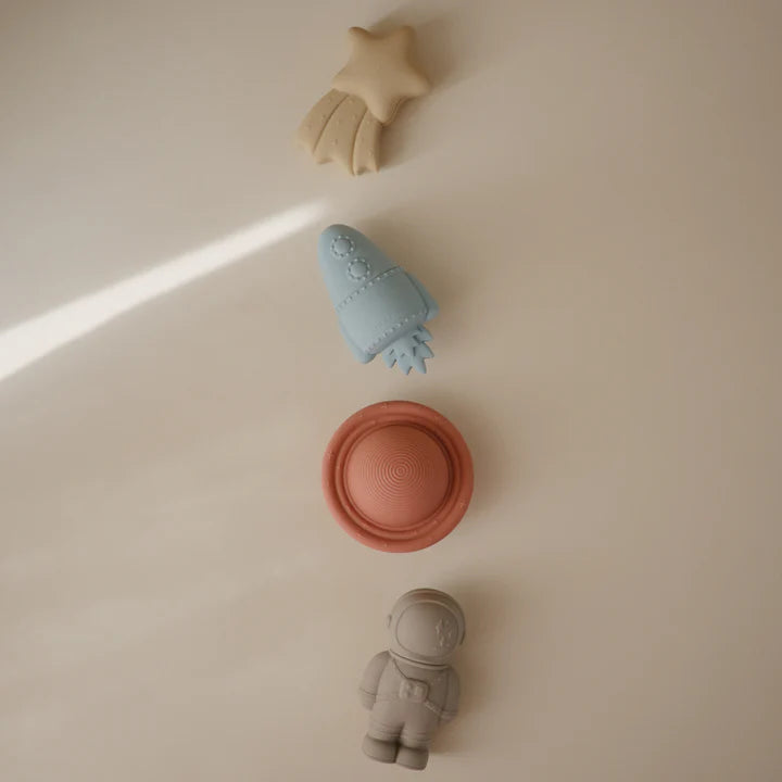 Conjunto de 4 Brinquedos Banho Espaço da Mushie