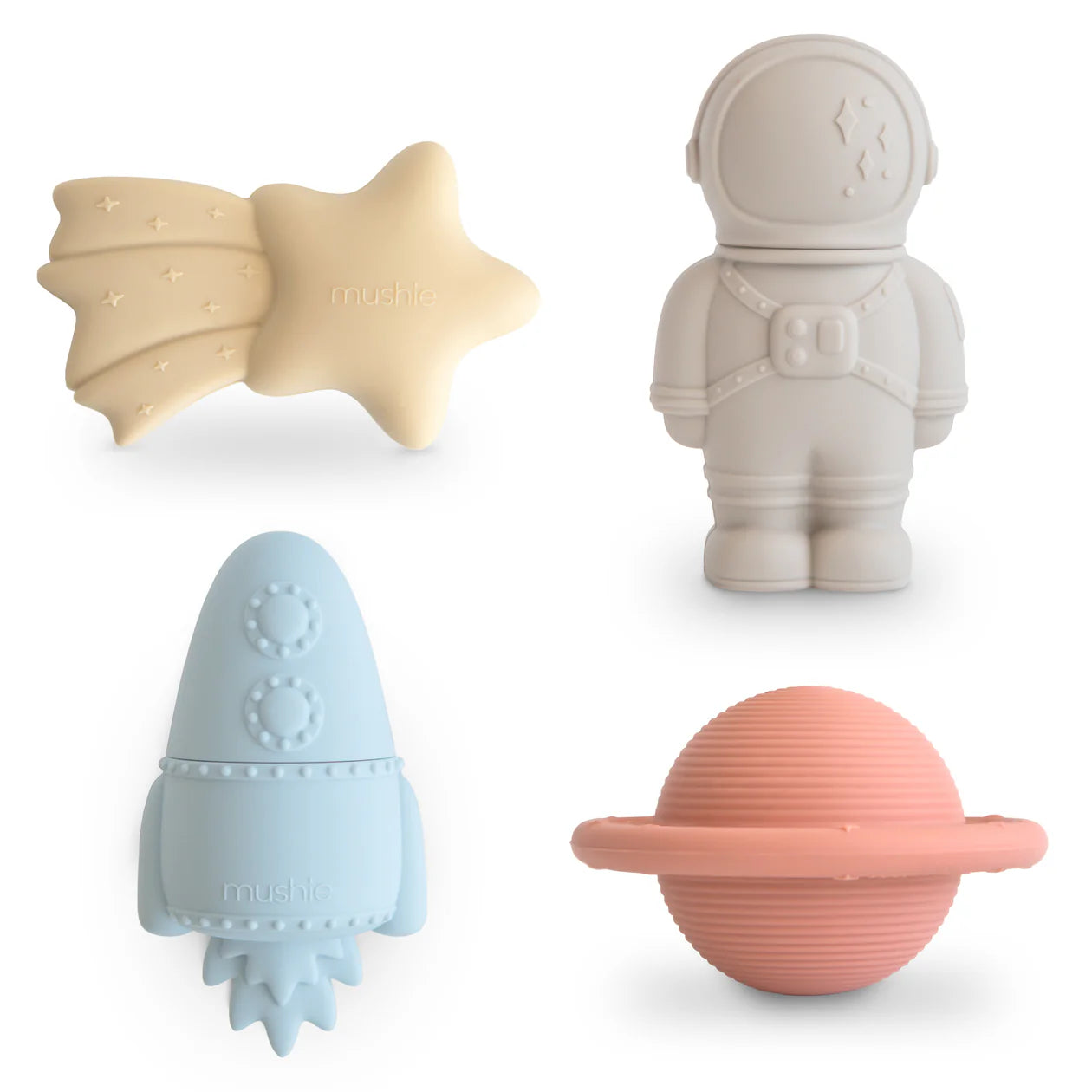 Conjunto de 4 Brinquedos Banho Espaço da Mushie