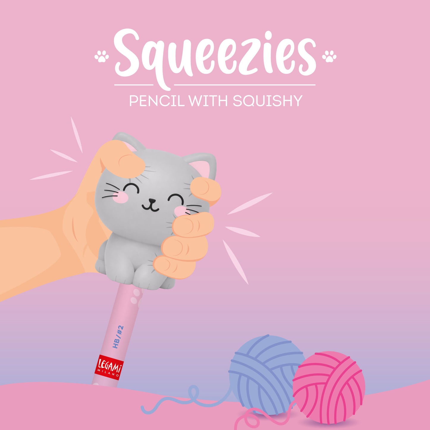 Lápis Squeezies Kitty Legami - lifestyle