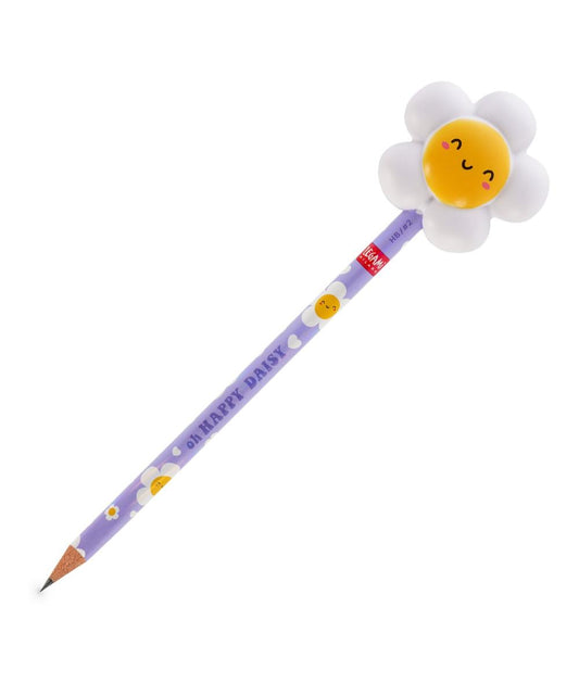 Lápis de Grafite com Squishy Daisy Legami Squeezies HB nº 2 | legami-lapis-squishy-margarida-lollakids