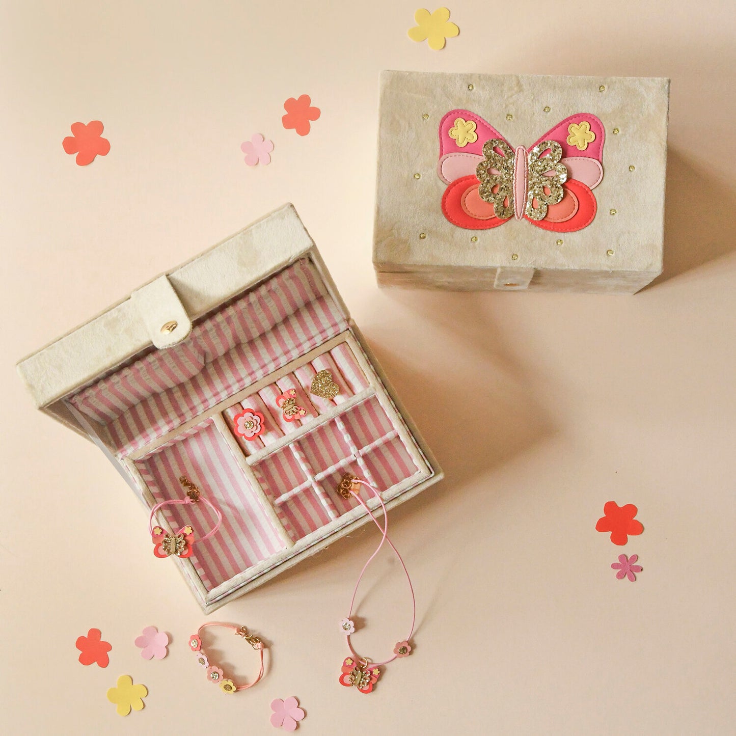Conjunto de 3 anéis Bella Butterfly da Rockahula Kids