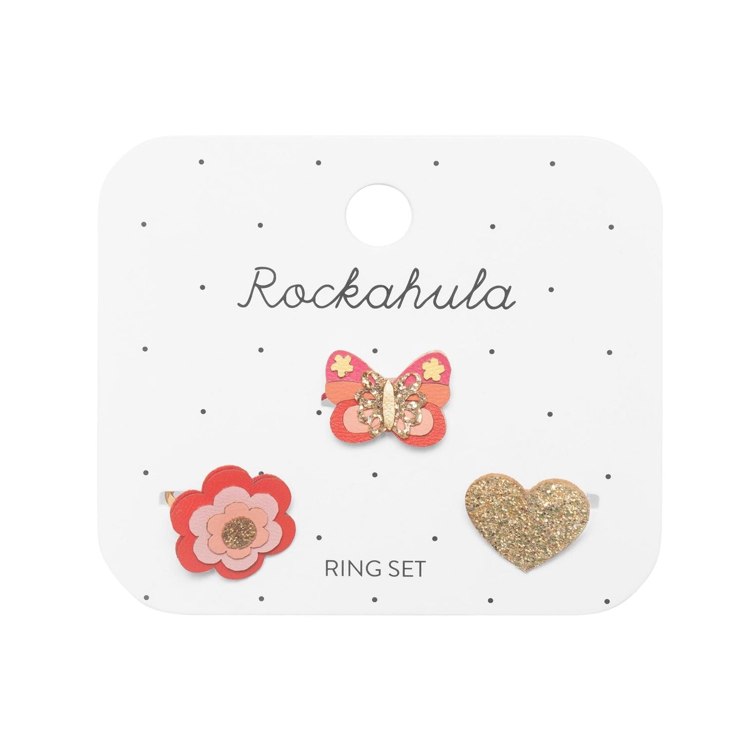 Conjunto de 3 anéis Bella Butterfly da Rockahula Kids