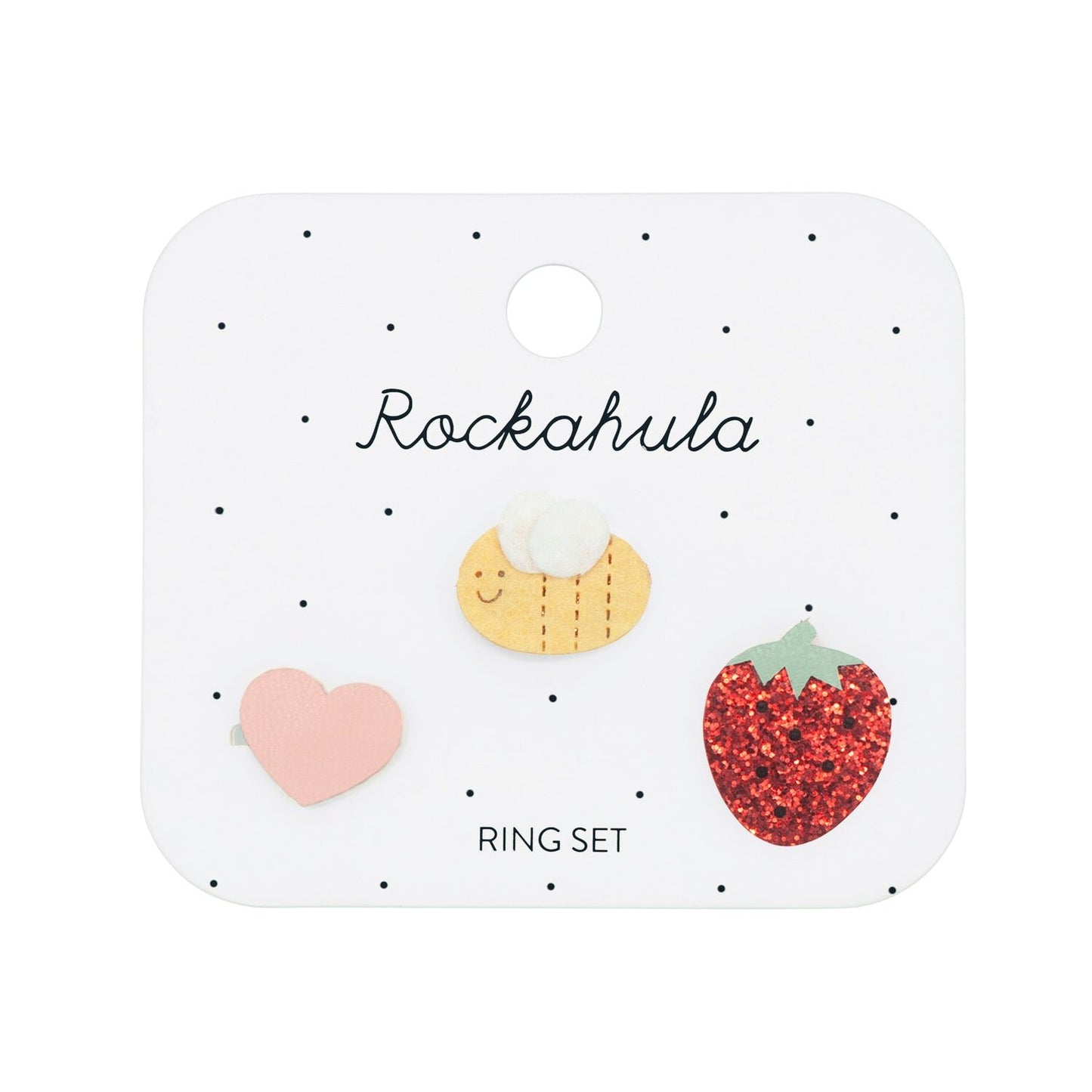 Conjunto de 3 anéis Strawberry Fair da Rockahula Kids