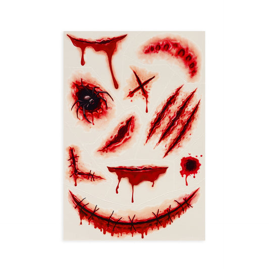 Tatuagens Temporárias Cicatriz Halloween – Creepy Tattoos | Legami