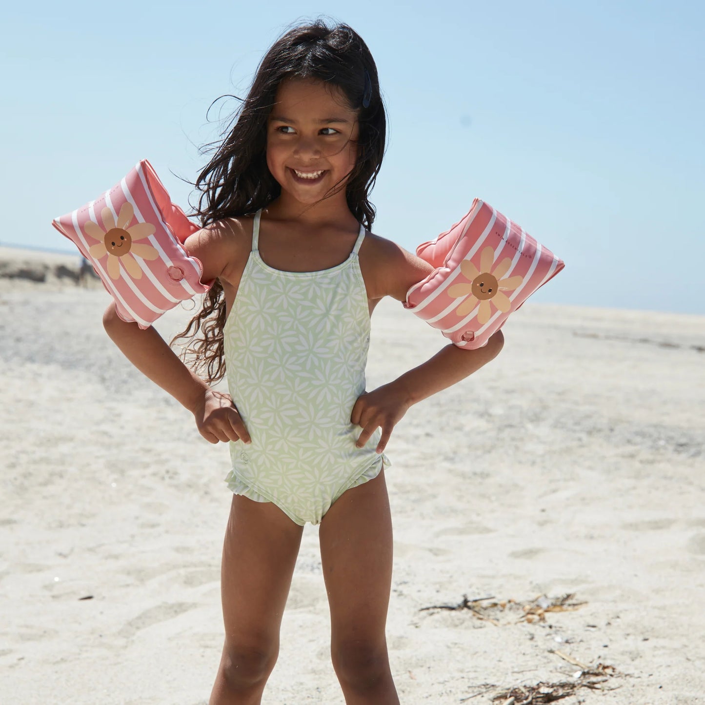 Braçadeiras de Natação Daisy Flower Roxas 2-6 Anos – Swim Essentials | Lolla Kids